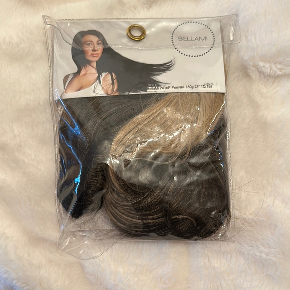 Bellami Brown ans blonde pony tail 24 inch Hair